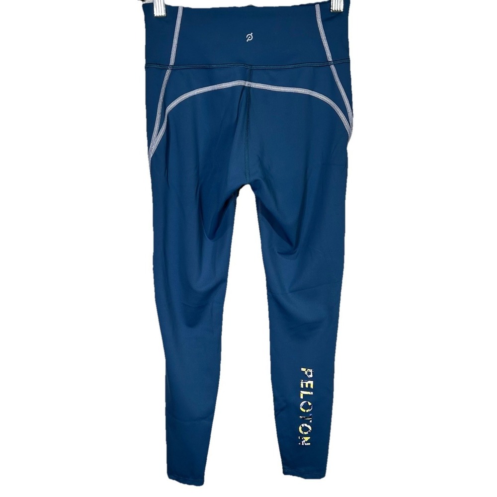 Peloton Workout Active Leggings Size Small Ankle Length High Rise Blue Color